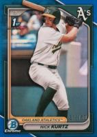 2024 Bowman Draft #BDC56 Nick Kurtz Chrome-Blue Refractor Baseball Card