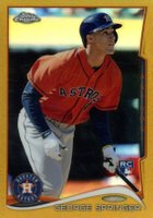 2014 Topps Chrome Update #MB-4 George Springer Gold Refractor Baseball Card