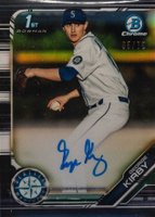 2019 Bowman Draft Chrome Draft Picks Autograph #CDAGK George Kirby Black Refractor Baseball Card