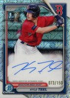 2024 Bowman Chrome Prospect Autographs #CPAKT Kyle Teel Hta Choice Refractor Baseball Card