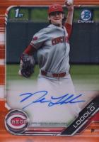 2019 Bowman Draft Chrome Draft Picks Autograph #CDANL Nick Lodolo Orange Refractor Baseball Card
