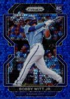 2022 Panini Prizm #33 Bobby Witt Jr. Blue Donut Circles Prizm Baseball Card