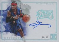 2018 Panini Impeccable Impeccable Autographs 76ers #AIV Allen Iverson Basketball Card