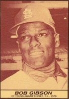 1971 Milk Duds # Bob Gibson Hand Cut Baseball Card