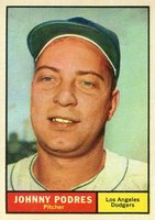 1961 Topps #109 Johnny Podres Baseball Card