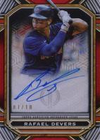 2023 Topps Tribute Iconic Perspectives Autograph #IPARD Rafael Devers Red Baseball Card