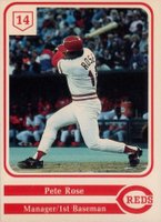 1985 Reds Yearbook Perforated # Pete Rose Baseball Card