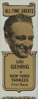 1969 Bazooka Hand Cut # Lou Gehrig Baseball Card