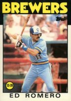 1986 Topps Tiffany #317 Ed Romero Baseball Card