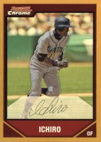 2007 Bowman Chrome #75 Ichiro Gold Refractor Baseball Card