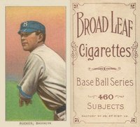 1909 White Borders Broadleaf 460 #417 Nap Rucker Throwing Baseball Card