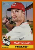 2025 Topps Heritage #221 Matt Mclain Chrome-Orange Refractor Baseball Card