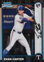 2024 Bowman Chrome 1999 Bowman Chrome 25th Anniversary #3 Evan Carter Baseball Card