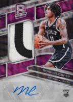 2023 Panini Spectra #218 Noah Clowney Jersey Autograph-Purple Wave Fotl Basketball Card