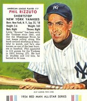1954 Red Man Tobacco #17 Phil Rizzuto Baseball Card