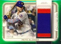2023 Topps Definitive Collection Definitive Jumbo Relic Collection #DJRPA Pete Alonso Green Baseball Card