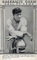1948 Baseball's Great Hall of Fame Exhibits # Walter Johnson Baseball Card