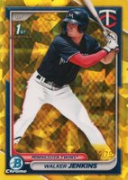 2024 Bowman Sapphire Edition Chrome Prospects #BCP43 Walker Jenkins Yellow Baseball Card