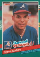 1991 Donruss #683 Dave Justice Baseball Card