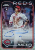 2024 Topps Chrome Logofractor Edition MLB Refractor Chrome Autographs #RCANM Noelvi Marte Baseball Card