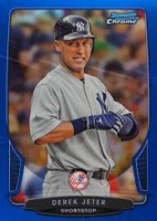 2013 Bowman Chrome #215 Derek Jeter Blue Refractor Baseball Card