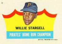 1967 Topps Pirates Stickers #31 Willie Stargell Baseball Card