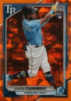 2024 Bowman Chrome Sapphire Edition #56 Junior Caminero Orange Baseball Card