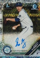 2019 Bowman Draft Chrome Draft Picks Autograph #CDAGK George Kirby Sparkles Refractor Baseball Card