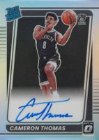 2021 Panini Donruss Optic #153 Cameron Thomas Autograph-Holo Basketball Card