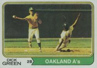 1974 Topps #392 Dick Green Baseball Card