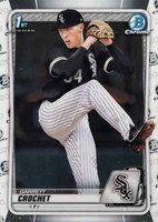 2020 Bowman Draft #BD95 Garrett Crochet Chrome Baseball Card