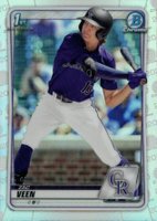 2020 Bowman Draft #BD107 Zac Veen Chrome-Refractor Baseball Card