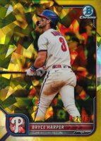 2022 Bowman Chrome Sapphire Edition #46 Bryce Harper Yellow Baseball Card
