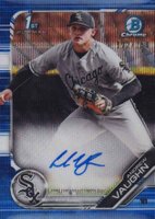 2019 Bowman Draft Chrome Draft Picks Autograph #CDAAV Andrew Vaughn Blue Wave Refractor Baseball Card