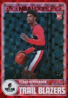2023 Panini NBA Hoops #297 Scoot Henderson Hyper Red Basketball Card