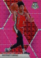 2019 Panini Mosaic #65 Anfernee Simons Pink Fluorescent Basketball Card