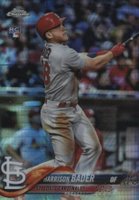 2018 Topps Chrome #40 Harrison Bader Prism Refractor Baseball Card