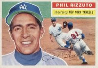 1956 Topps #113w Phil Rizzuto White Back Baseball Card