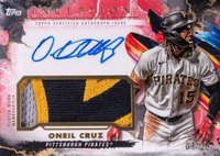 2023 Topps Inception Inception Autograph Patch #IAPOCR Oneil Cruz Red Baseball Card