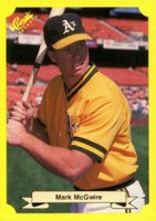 1987 Classic Travel Update Yellow #121 Mark McGwire Yellow Back Baseball Card