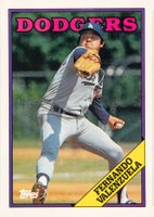 1988 Topps #780 Fernando Valenzuela Baseball Card