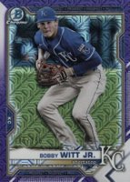 2021 Bowman Chrome Mega Box #193 Bobby Witt Jr. Purple Refractor Baseball Card