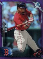 2016 Bowman Chrome #22 Mookie Betts Purple Refractor Baseball Card