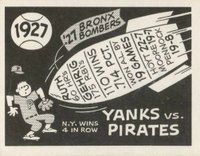 1967 Laughlin World Series #24 1927- Yankees Vs. Pirates Baseball Card