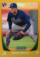 2011 Bowman Chrome #185 Freddie Freeman Gold Refractor Baseball Card