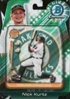 2024 Bowman Draft Bowman in Action #BIA3 Nick Kurtz Green Refractor Baseball Card