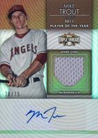 2012 Topps Triple Threads Unity Autograph Relics #10 Mike Trout Sepia Baseball Card