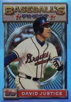 1993 Finest #1 David Justice Refractor Baseball Card