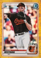 2020 Bowman Draft #BD111 Jordan Westburg Chrome-Gold Refractor Baseball Card