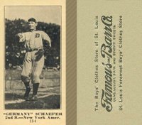 1916 Famous & Barr Co. #154 Germany Schaefer Baseball Card